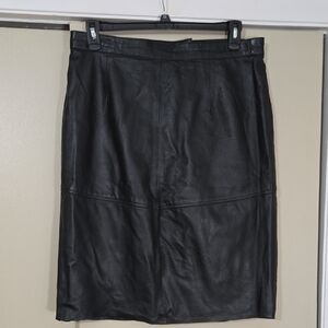 Black Leather Skirt Size 16
